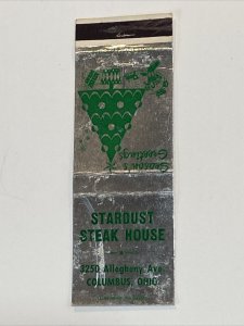 Vtg MATCHBOOK COVER Stardust Steakhouse Christmas Tree, Columbus, Ohio