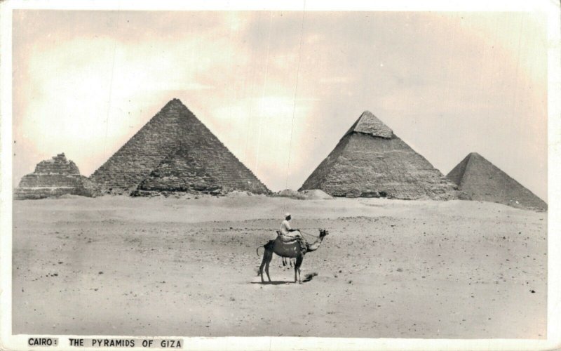 Egypt Cairo The Pyramids of Giza Gizeh RPPC 07.04 