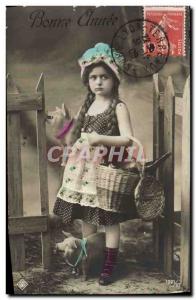 Old Postcard Cochon Pig Child