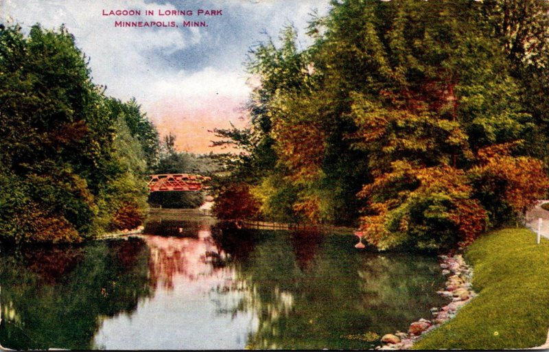 Minnesota Minneapolis Loring Park The Lagoon 1912