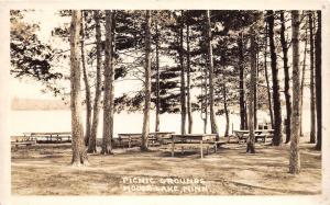 B20/ Moose Lake Minnesota Mn Real Photo RPPC Postcard c30s Picnic Grounds