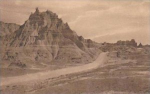 South Dakota  Wall Pinnacle Peaks Badlands National Monument Albertype