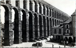 postcard rppc Spain - Segovia - View of the Aqueduct