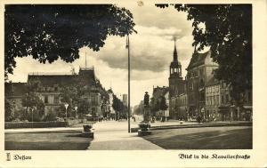 germany, DESSAU, Blick in die Kavalierstrasse (1930s) RPPC