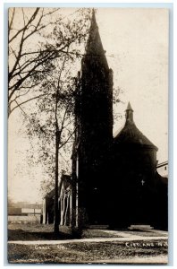 c1910's Grace Church Cortland New York NY RPPC Photo Unposted Antique Postcard