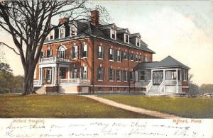 Milford Massachusetts Hospital Street View Antique Postcard K34351
