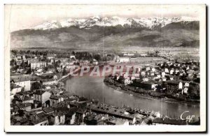 Old Postcard Grenoble Vue Generale on Tronche The Green Island and the Alps