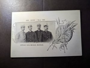 Mint Italy Military RPPC Postcard Officers of the Sicilian Battery