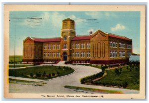 1944 The Normal School Moose Jaw Saskatchewan Canada Posted Vintage Postcard