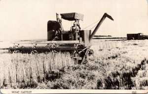 Texas Wheat Harvest Real Photo