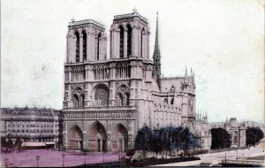 postcard Paris France - Notre Dame - tinted