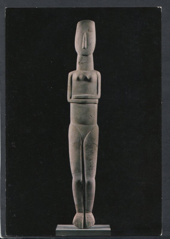 Greece Postcard - Athens - National Arch Musuem, Marble Cycladic Figurine RR6782