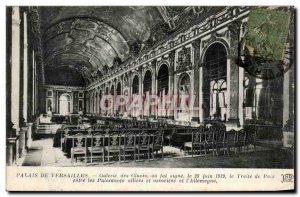 Postcard Old Palace of Versailles Hall of Mirrors