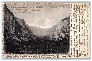 1905 View In King's River Canyon Fresno County California CA Posted Postcard