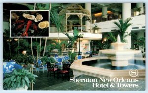 NEW ORLEANS, Louisiana LA ~ Lobby SHERATON HOTEL & TOWERS  4x6 Postcard