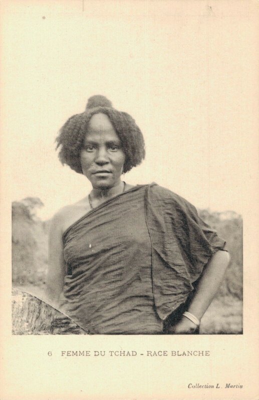 Africa Femme Du Tchad Race Blanche Native Vintage Postcard 04.86 