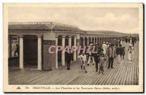 Old Postcard Deauville Boards and the New Baths