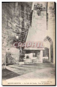 Postcard Old Aigues Mortes La Salle des Gardes Constance Tower