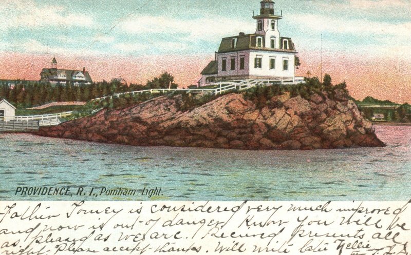 Vintage Postcard 1907 Farm Ham Light Sightseeing Providence Rhode Island RI UAPC
