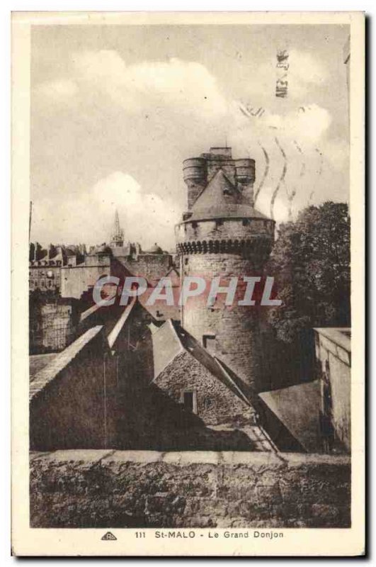 Old Postcard St Malo Grand Donjon