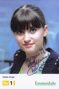 Charley Webb Debbie Dingle Emmerdale Hand Signed Cast Card Photo