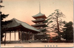 Vtg Pagoda of Kofukuji Temple Tower Nara Japan 1910s Postcard