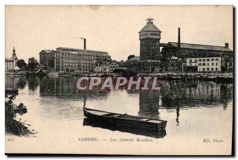 Old Postcard Corbeil Les Grands Moulins