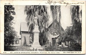 Postcard VA Hampton St. John's Episcopal Church  1905