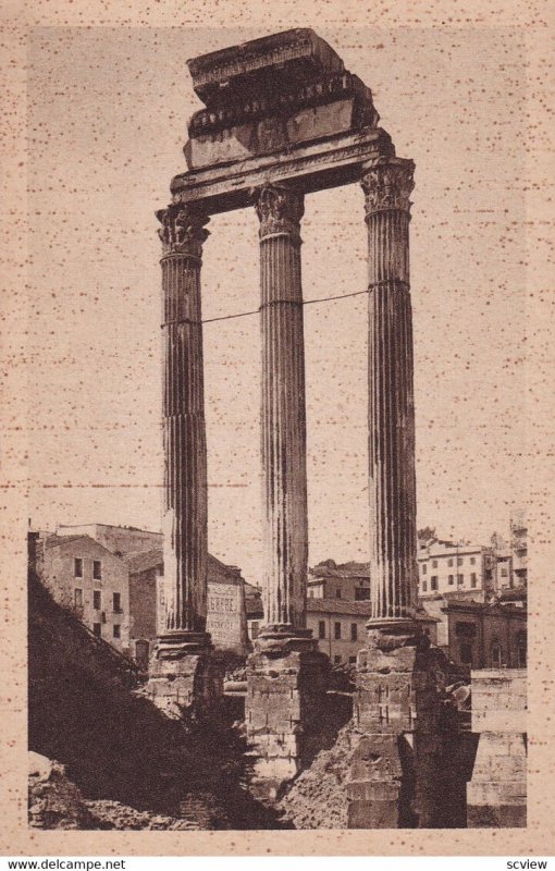 ROMA, Lazio, Italy, 1900-1910s; Foro Romano, Tempio Di Castore E Polluce
