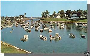 Ogunquit, Maine/ME Postcard, Boats In Harbor, Perkins Cove