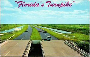 Florida Turnpike Sunshine State Parkway Miami Ft Pierce FL Postcard UNP VTG 