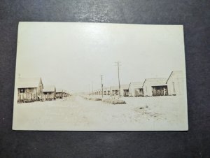 Mint USA Military RPPC Postcard View of Row of Soldiers Barracks