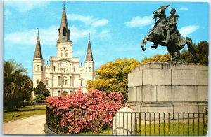 M-23175 St Louis Cathedral And Jackson Monument St Louis Missouri