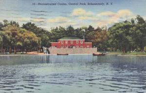 Reconstructed Casino at Central Park - Schenectady NY New York - pm 1942 - Linen