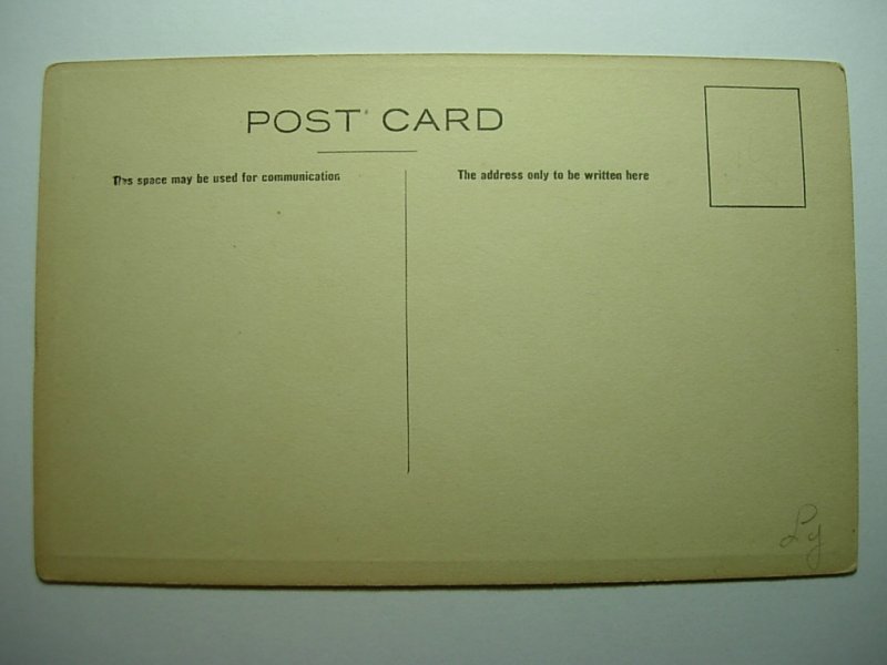 pre-1915 Art Nouveau PRETTY WOMAN HOLDING APPLE Unused Postcard y8941