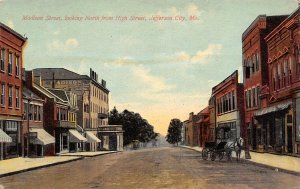 Jefferson City Missouri Madison St., N. From High St., Color Lithograph PC U6828