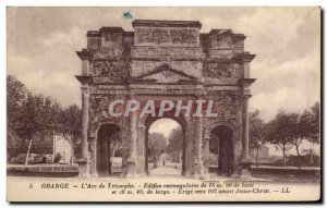 Old Postcard Orange L & # 39Arc De Triomphe