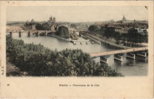 CPA B.J.C. TINTED PARIS Panorama de la Cite (49312)