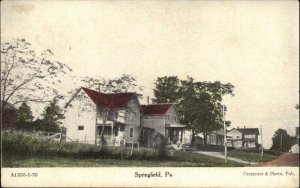 Springfield PA Pennsylvania Homes c1910 Postcard