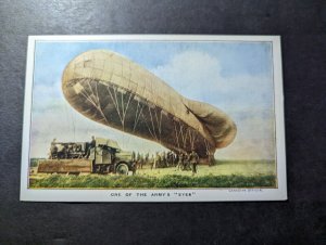 Mint Canada Military Observation Balloon Postcard One of the Armys Eyes