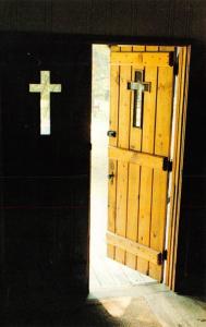 WAYNESBORO, PA Pennsylvania CAMP PENN~Knaub Memorial Chapel CROSS~DOOR  Postcard