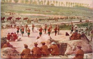 Black Watch Pipers Captors of Longueval Military Soldiers WW1 Postcard H53