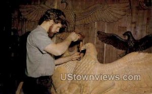 Joe Jensen, woodcarving in Branson, Missouri