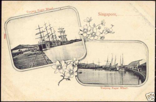 singapore, Tanjong Pagar Wharf (ca. 1899)