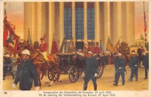 Lot253 queen astrid inauguration  Brussels exhibition royalty belgium 13x9cm