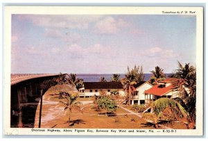 c1960's Overseas Highway Above Pigeon Key Between Key West And Miami FL Postcard