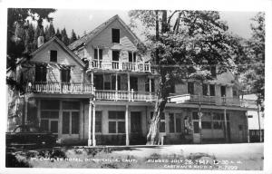 St Charles Hotel, Downieville, CA. Burned July 28, 1947 Real Photo Postcard