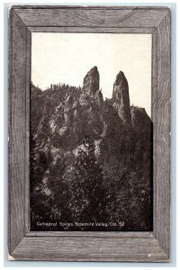 View Of Cathedral Spires Yosemite Valley California CA Antique Unposted Postcard