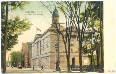 City Hall and Armory, Elmira, New York, UNDivided Back