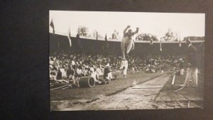 1912 Olympics Mint RPPC Postcard Stockholm G Aberg Sweden Bronze Long Jump